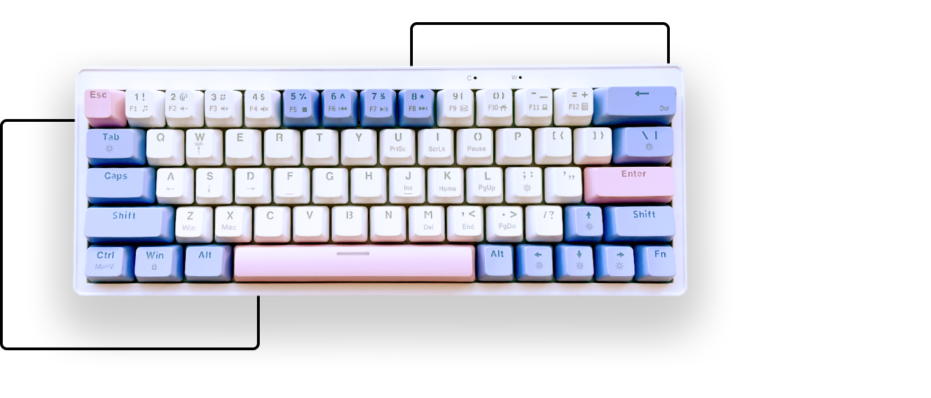 Teclado mecanico brunikey za63